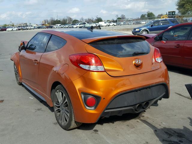 KMHTC6AE9DU101243 - 2013 HYUNDAI VELOSTER T ORANGE photo 3