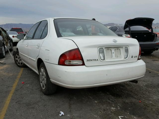 3N1CB51A52L555403 - 2002 NISSAN SENTRA GXE WHITE photo 3