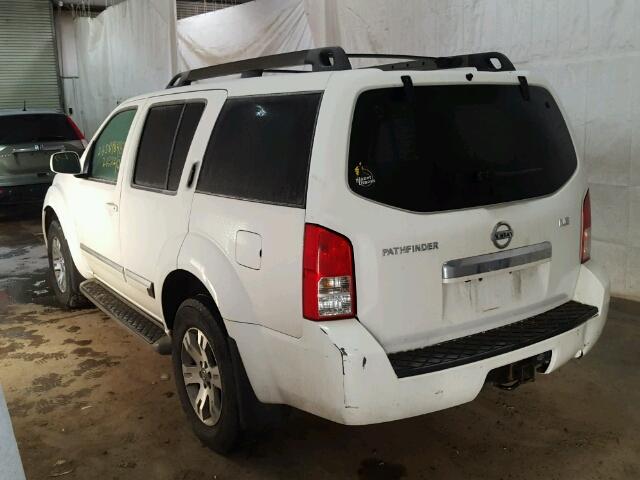 5N1AR18B28C637113 - 2008 NISSAN PATHFINDER WHITE photo 3