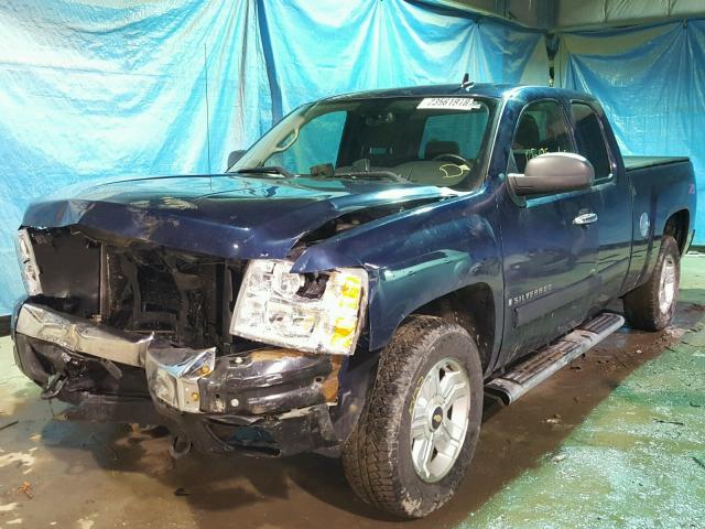 2GCEK19J981117416 - 2008 CHEVROLET SILVERADO BLUE photo 2