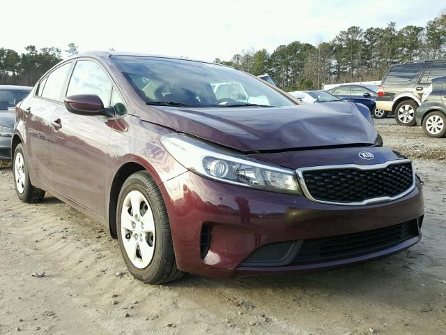 3KPFK4A7XHE069868 - 2017 KIA FORTE LX MAROON photo 1