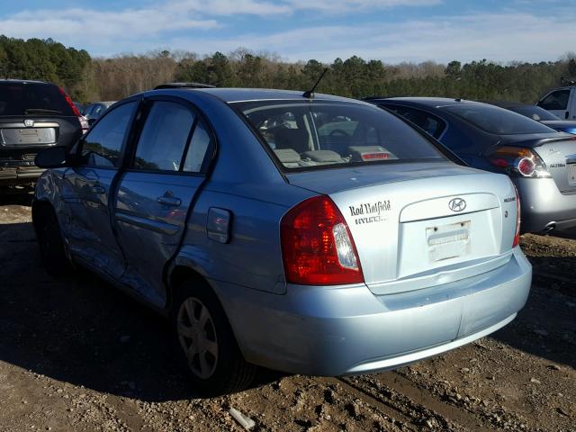 KMHCN46C97U127545 - 2007 HYUNDAI ACCENT GLS BLUE photo 3