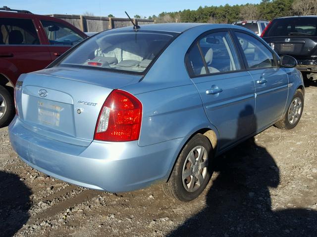 KMHCN46C97U127545 - 2007 HYUNDAI ACCENT GLS BLUE photo 4