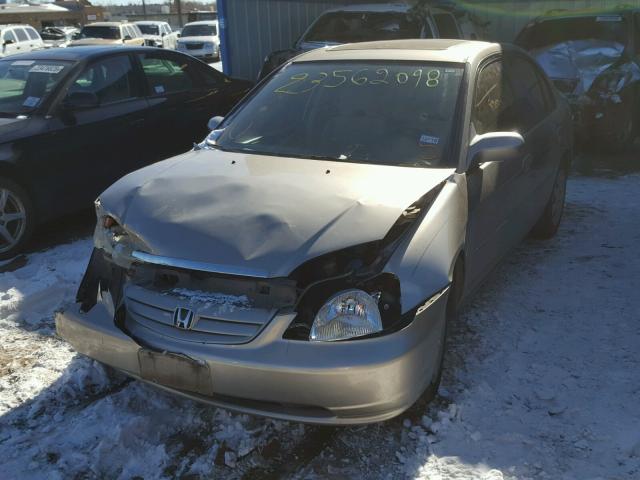 1HGES26773L002655 - 2003 HONDA CIVIC EX GRAY photo 2