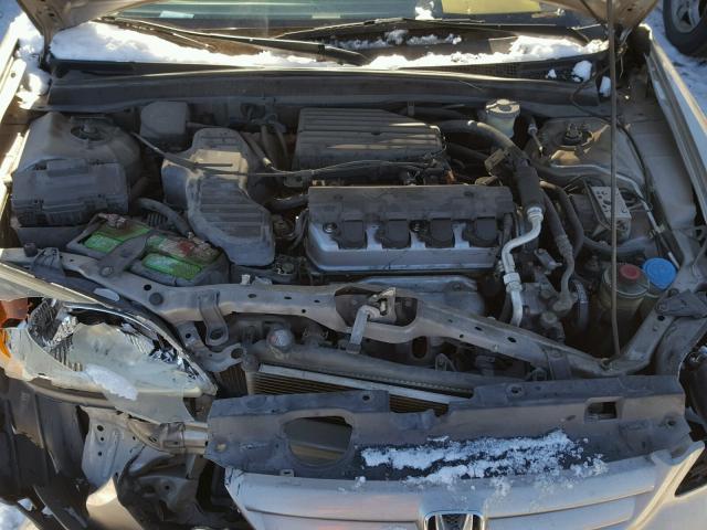 1HGES26773L002655 - 2003 HONDA CIVIC EX GRAY photo 7