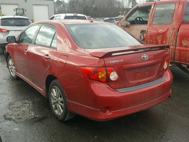 2T1BU4EE7AC478528 - 2010 TOYOTA COROLLA BA RED photo 3