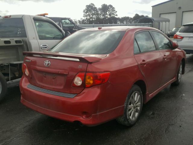 2T1BU4EE7AC478528 - 2010 TOYOTA COROLLA BA RED photo 4