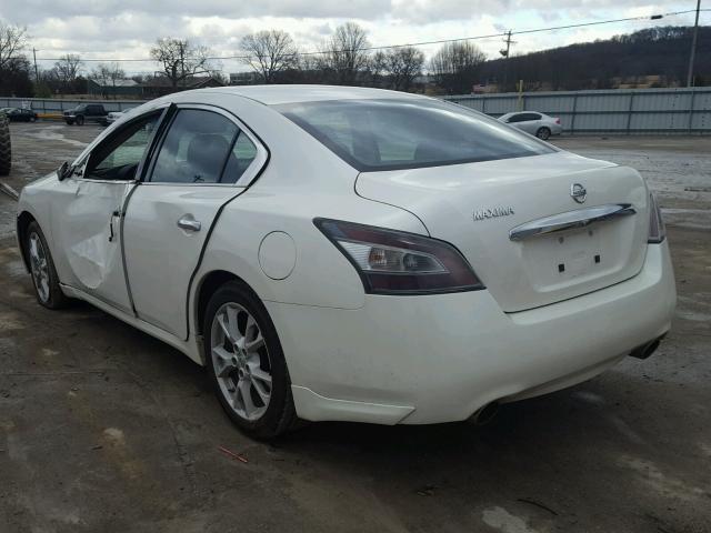 1N4AA5AP3DC820383 - 2013 NISSAN MAXIMA S WHITE photo 3