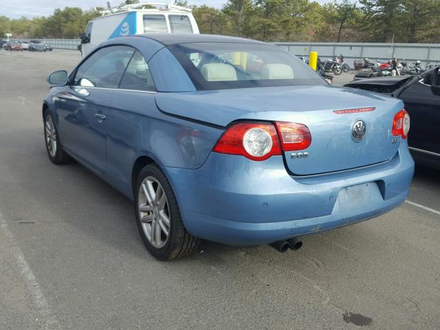 WVWFA71F08V056778 - 2008 VOLKSWAGEN EOS LUX BLUE photo 3