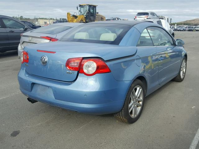 WVWFA71F08V056778 - 2008 VOLKSWAGEN EOS LUX BLUE photo 4