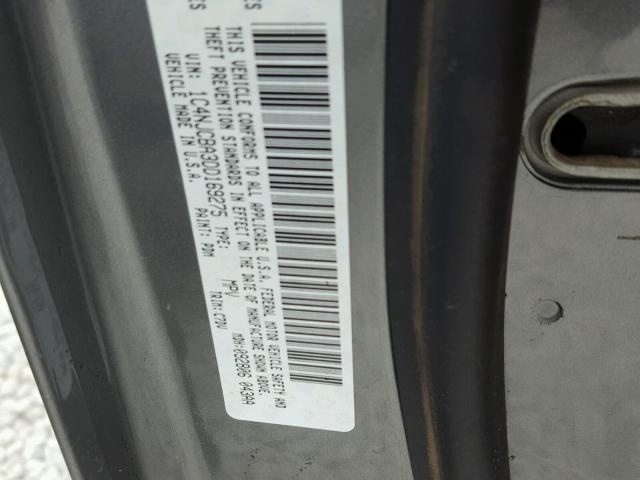 1C4NJCBA3DD169275 - 2013 JEEP COMPASS SP CHARCOAL photo 10