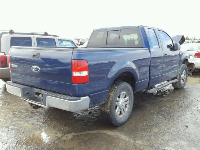 1FTPX14V97FA20700 - 2007 FORD F150 BLUE photo 4