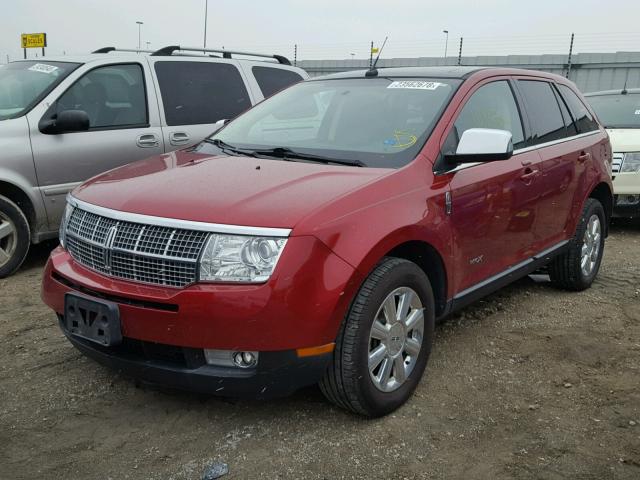 2LMDU88C88BJ32923 - 2008 LINCOLN MKX RED photo 2