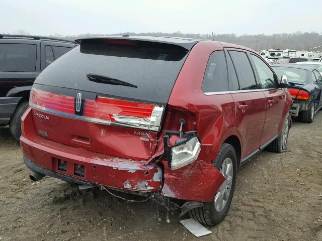 2LMDU88C88BJ32923 - 2008 LINCOLN MKX RED photo 4