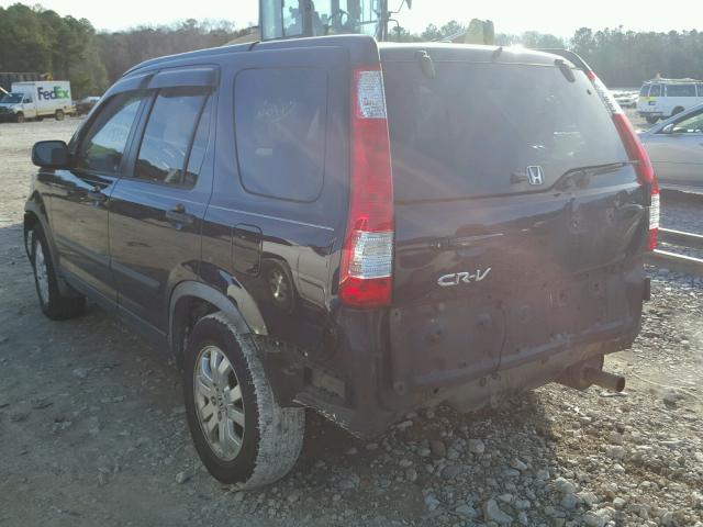 JHLRD68856C015046 - 2006 HONDA CR-V EX BLACK photo 3