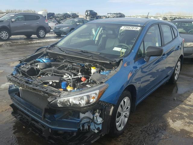 4S3GTAA68H1715581 - 2017 SUBARU IMPREZA BLUE photo 2