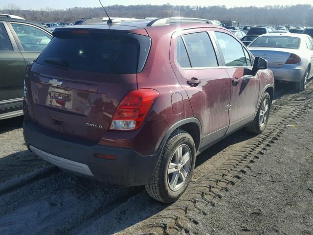 3GNCJLSB5GL170885 - 2016 CHEVROLET TRAX 1LT BURGUNDY photo 4