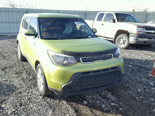 KNDJN2A20E7730913 - 2014 KIA SOUL GREEN photo 1