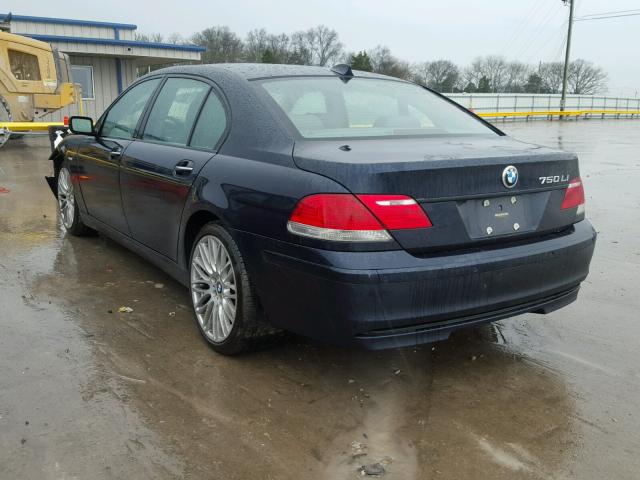 WBAHN83597DT73290 - 2007 BMW 750 BLUE photo 3