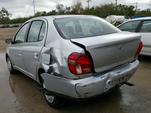 JTDBT123010121805 - 2001 TOYOTA ECHO SILVER photo 3