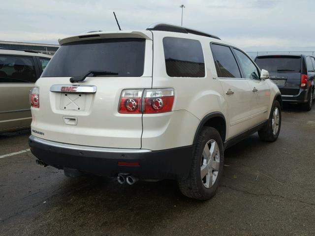 1GKER33778J187334 - 2008 GMC ACADIA SLT WHITE photo 4