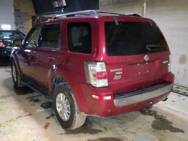 4M2CU971X8KJ42046 - 2008 MERCURY MARINER PR RED photo 3