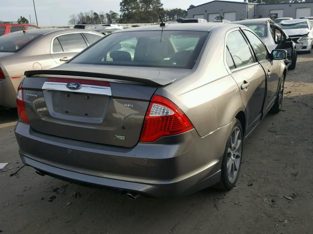 3FAHP0JG5AR364903 - 2010 FORD FUSION SEL GRAY photo 4