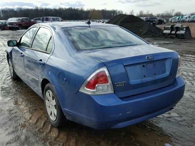 3FAHP06Z19R176272 - 2009 FORD FUSION S BLUE photo 3