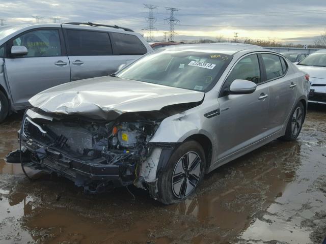 KNAGM4AD7D5047396 - 2013 KIA OPTIMA HYB GRAY photo 2