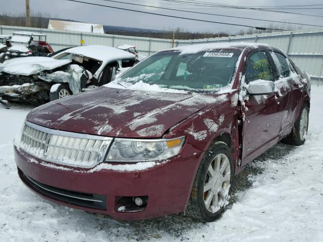 3LNHM28T67R641600 - 2007 LINCOLN MKZ BURGUNDY photo 2