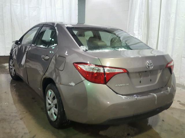 2T1BURHE7FC285764 - 2015 TOYOTA COROLLA L TAN photo 3