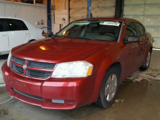 1B3LC46K68N101290 - 2008 DODGE AVENGER SE RED photo 2