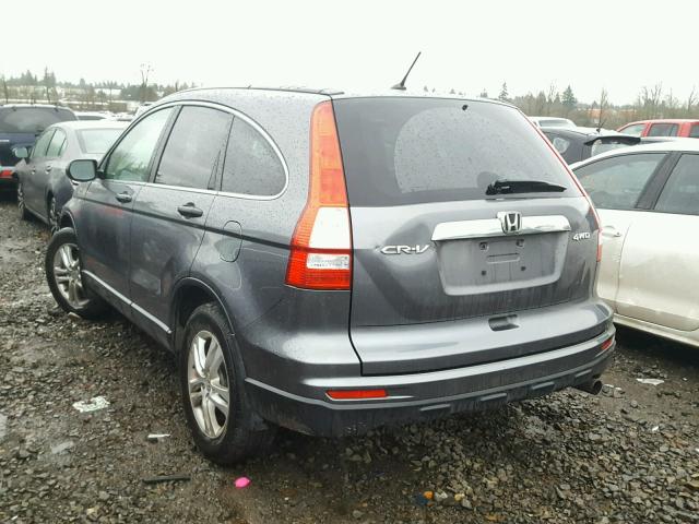 JHLRE4H58BC019187 - 2011 HONDA CR-V EX GRAY photo 3