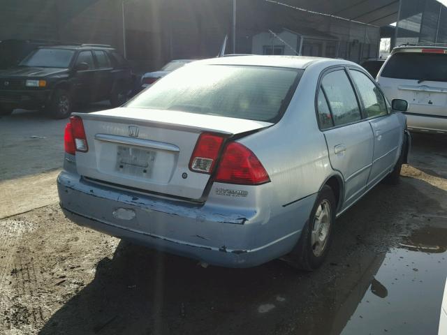 JHMES95613S032352 - 2003 HONDA CIVIC HYBR BLUE photo 4