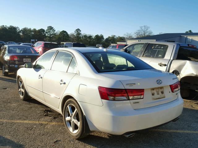 5NPEU46F58H298458 - 2008 HYUNDAI SONATA SE WHITE photo 3