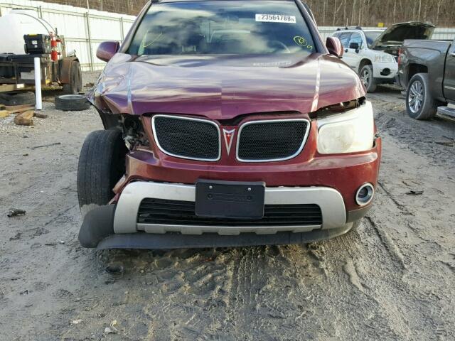 2CKDL63F076087047 - 2007 PONTIAC TORRENT MAROON photo 10