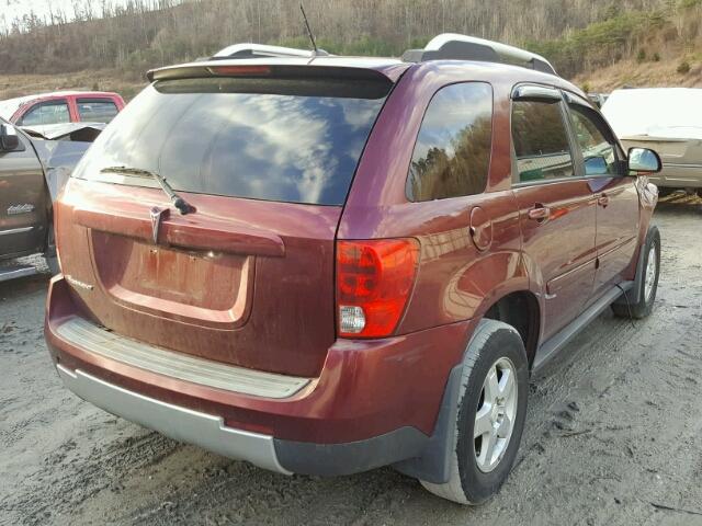 2CKDL63F076087047 - 2007 PONTIAC TORRENT MAROON photo 4