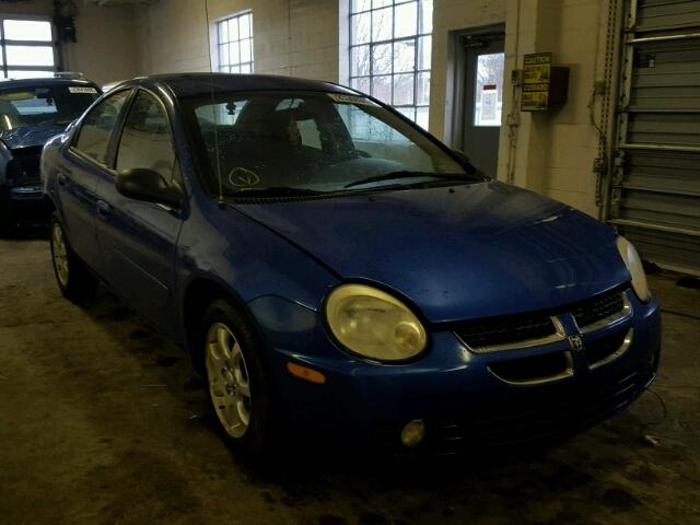 1B3ES56C64D503076 - 2004 DODGE NEON SXT BLUE photo 1