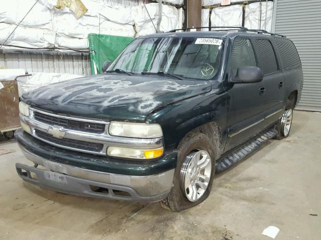 1GNFK16T61J279582 - 2001 CHEVROLET SUBURBAN K GREEN photo 2