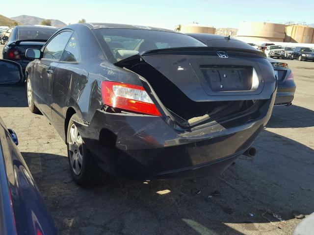 2HGFG12617H561666 - 2007 HONDA CIVIC LX BLACK photo 3