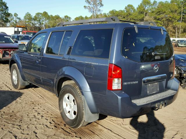 5N1AR18U37C645737 - 2007 NISSAN PATHFINDER BLUE photo 3