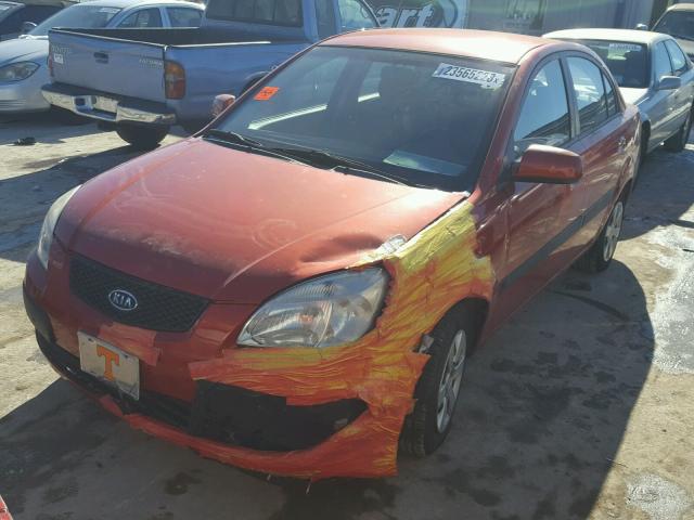 KNADE123266096846 - 2006 KIA RIO RED photo 2