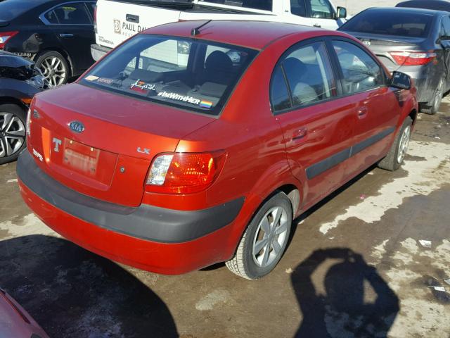 KNADE123266096846 - 2006 KIA RIO RED photo 4