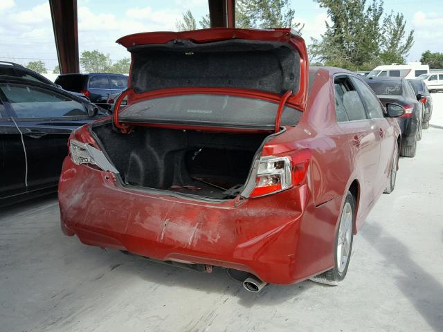 4T1BF1FK5DU672488 - 2013 TOYOTA CAMRY L RED photo 4