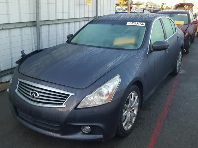 JN1CV6AP4AM201541 - 2010 INFINITI G37 BASE BLUE photo 2