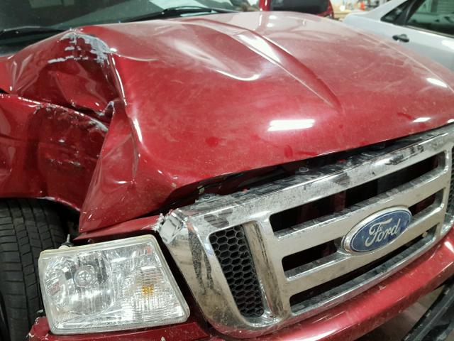 1FTYR14D89PA53688 - 2009 FORD RANGER SUP RED photo 7