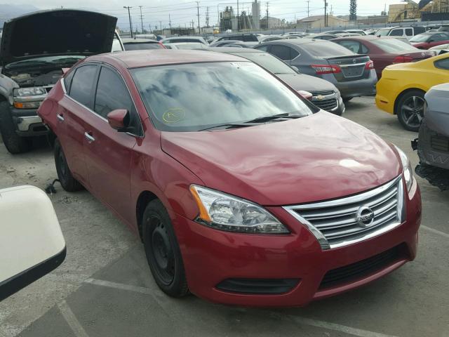 3N1AB7APXEL644136 - 2014 NISSAN SENTRA S RED photo 1