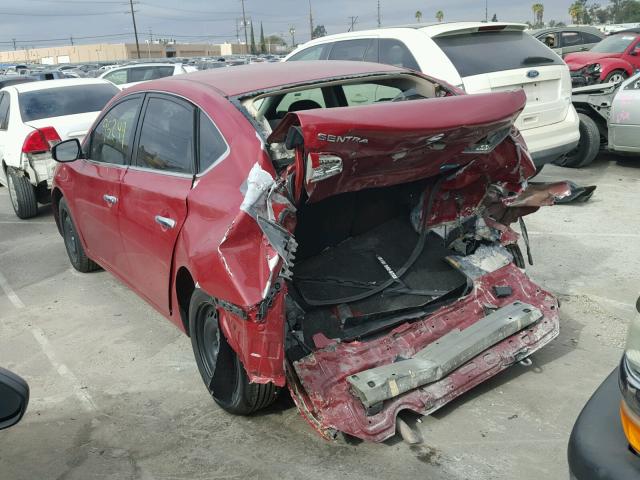 3N1AB7APXEL644136 - 2014 NISSAN SENTRA S RED photo 3