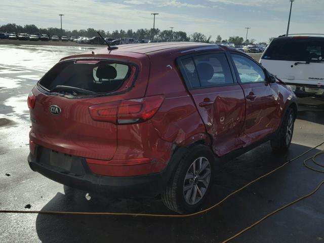 KNDPB3AC8F7673122 - 2015 KIA SPORTAGE L RED photo 4