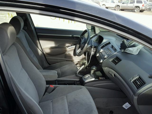 1HGFA16829L007541 - 2009 HONDA CIVIC EX შავი ფოტო 5